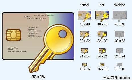 464x280 Secure Smartcard Icon Security Icon Set