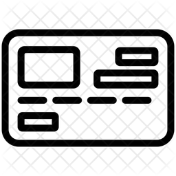 256x256 Smart Card Icon Of Line Style