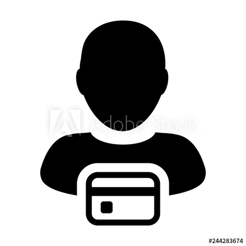 500x500 Smart Card Icon Vector Male User Person Profile Avatar Symbol