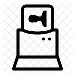 256x256 Smart Card Reader Icon Of Line Style