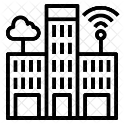 256x256 Smart City Icon Of Line Style