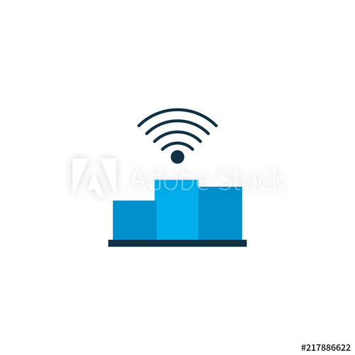 500x500 Smart City Icon Flat Element Vector Illustration Of Smart City