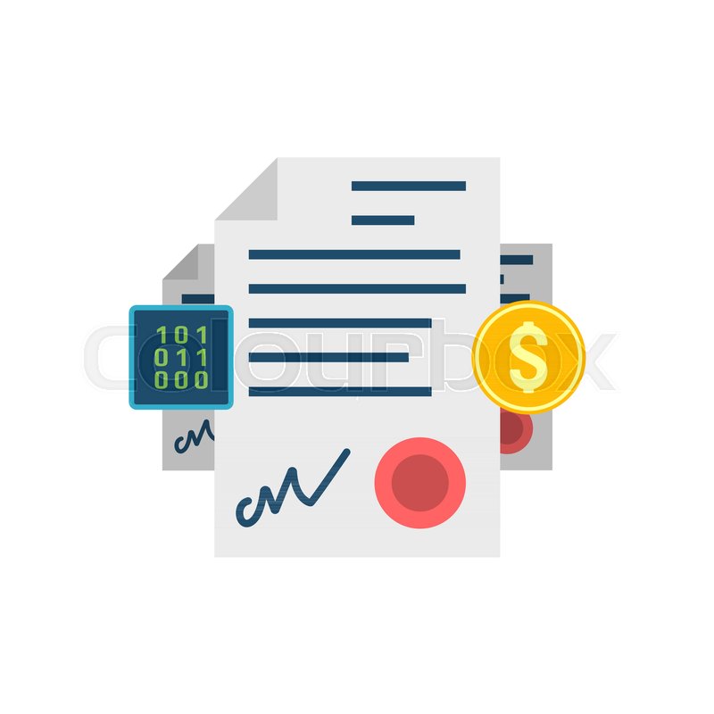 800x800 Smart Contract Concept, Dollar, Binary Stock Vector Colourbox