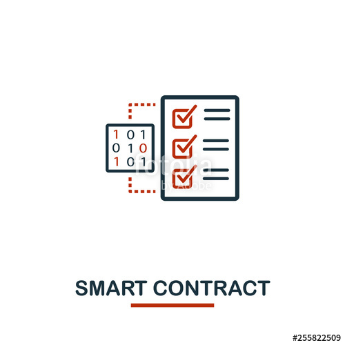 500x500 Smart Contract Icon Creative Two Colors Design From Crypto