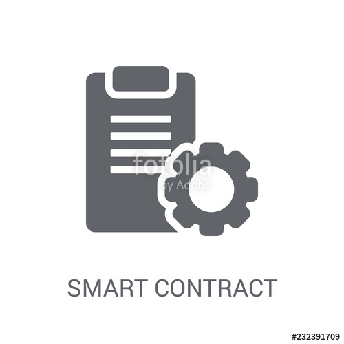 500x500 Smart Contract Icon Trendy Smart Contract Logo Concept On White