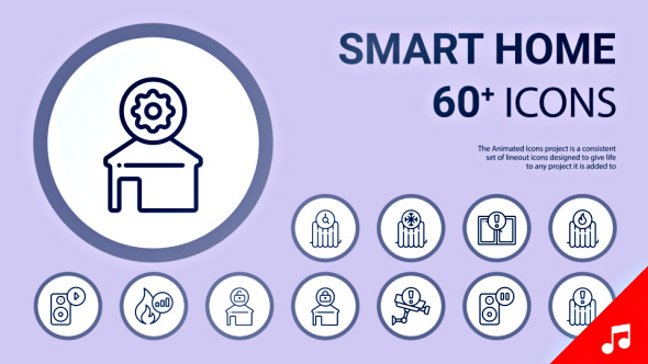 590x332 Smart Home Line Icons And Elements