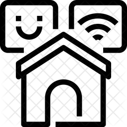 256x256 Smart Home Icon Of Line Style