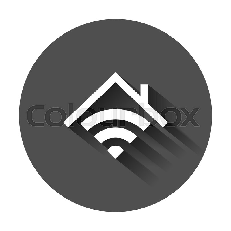 800x800 Smart Home Icon In Flat Style House Stock Vector Colourbox