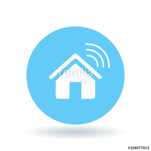 500x500 Smart Home Icon Wireless House Sign Home Automation App Symbol