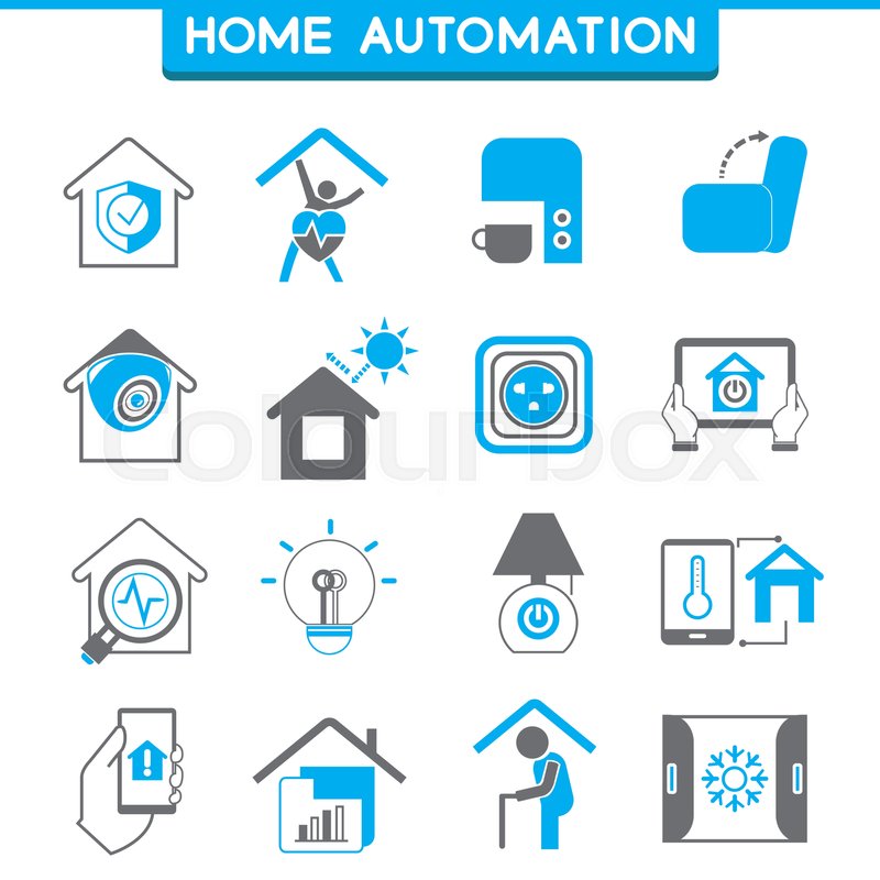 800x800 Smart Home Icons, Home Automation Stock Vector Colourbox
