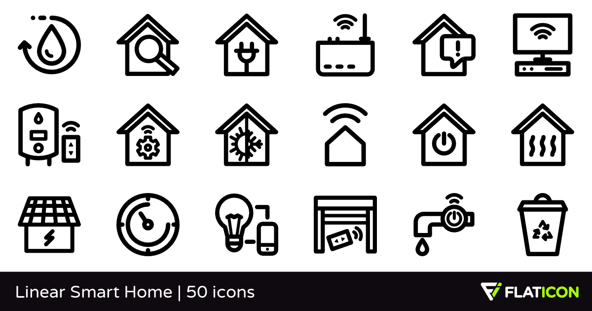 1200x630 Linear Smart Home Free Icons