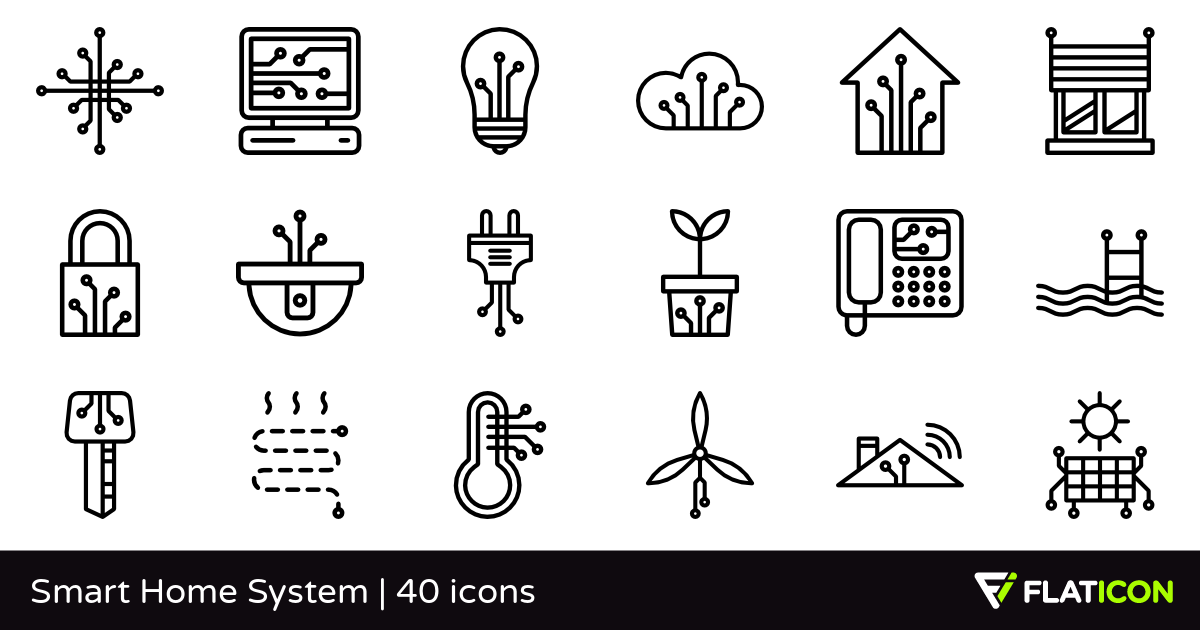 1200x630 Smart Home System Free Icons