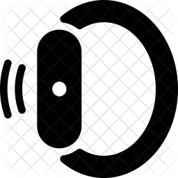 256x256 Smart Bracelet Icon Of Glyph Style