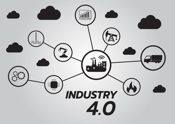 693x490 Icon Of Industry Concept, Internet Of Things Network, Smart