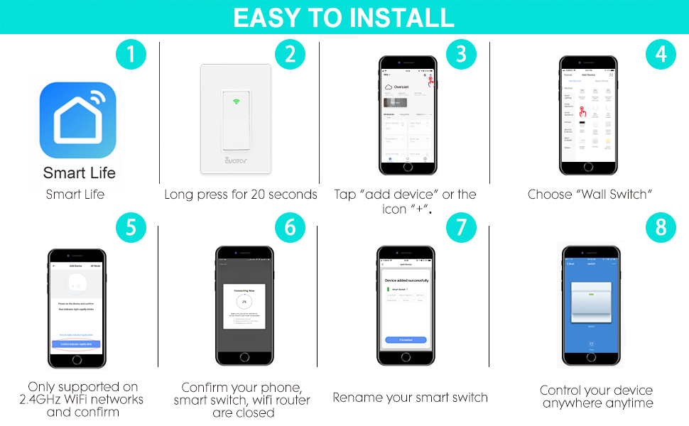 970x600 Smart Switch, Wifi Light Switches Work With Alexagoogle Home