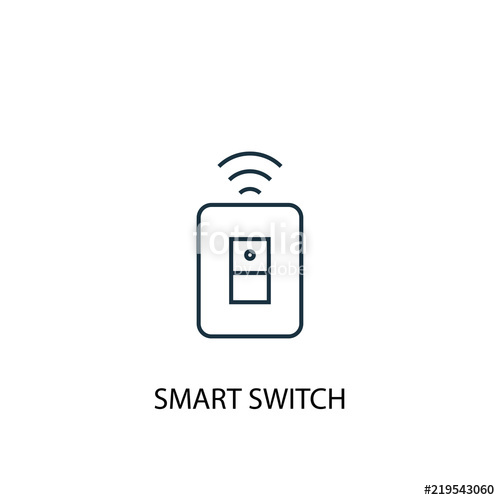 500x500 Smart Switch Concept Line Icon Simple Element Illustration Stock
