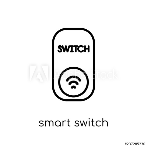 500x500 Smart Switch Icon Trendy Modern Flat Linear Vector Smart Switch