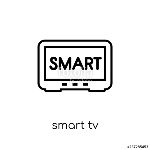 500x500 Smart Tv Icon Trendy Modern Flat Linear Vector Smart Tv Icon