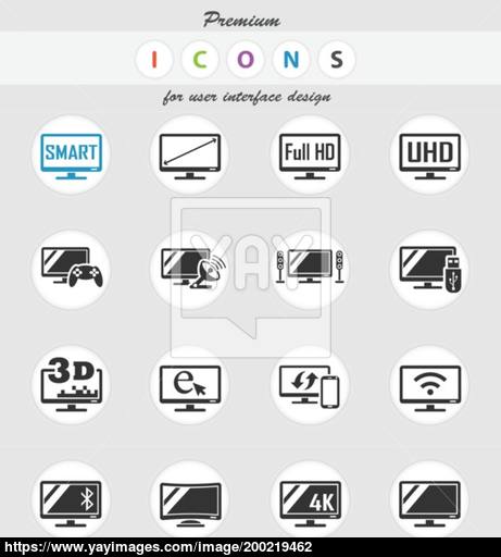 461x512 Smart Tv Icon Set Vector