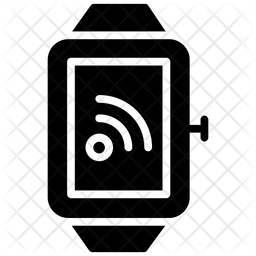 256x256 Smartwatch Icon Of Glyph Style