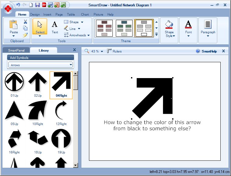 758x577 Changing Fill Color In Arrow Shape