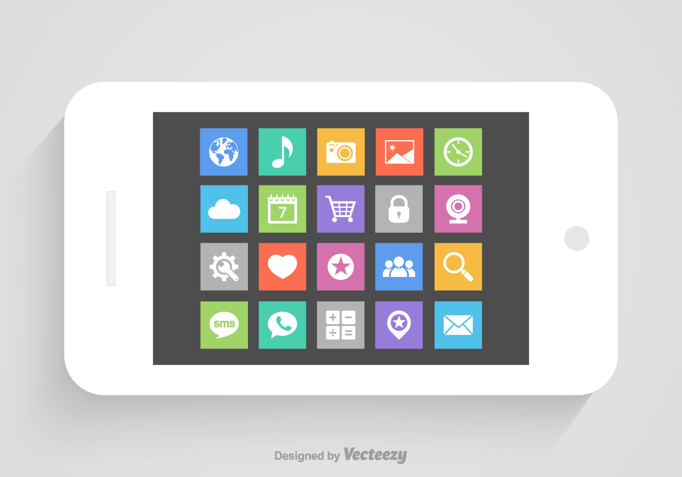 1400x980 Mobile App Icons Free Vector Art