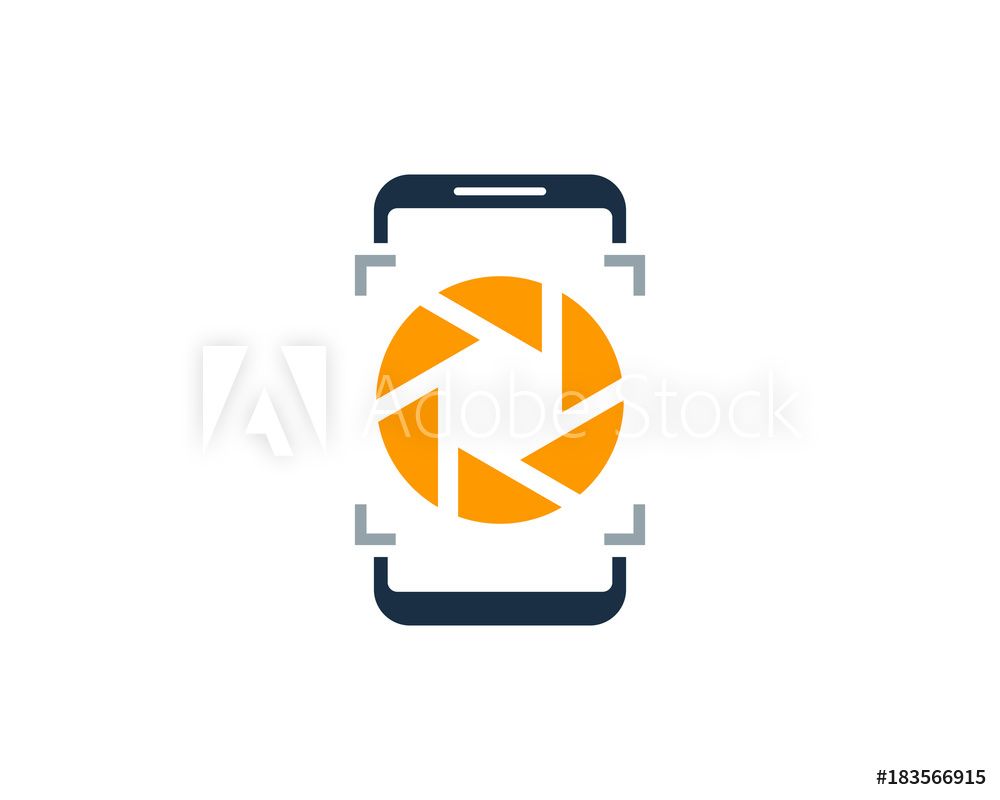 1000x800 Photo Art Print Smartphone Camera Icon Logo Design Element