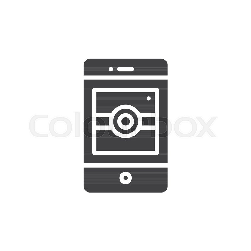 800x800 Smartphone Screen With Camera Icon Stock Vector Colourbox