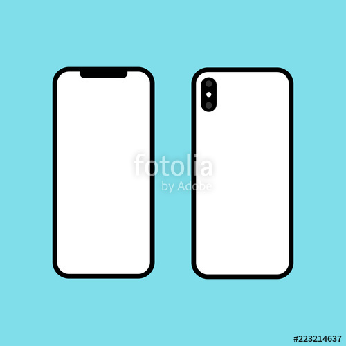 500x500 Smartphone Icon In The Style Flat Design Iphone X Stock Image
