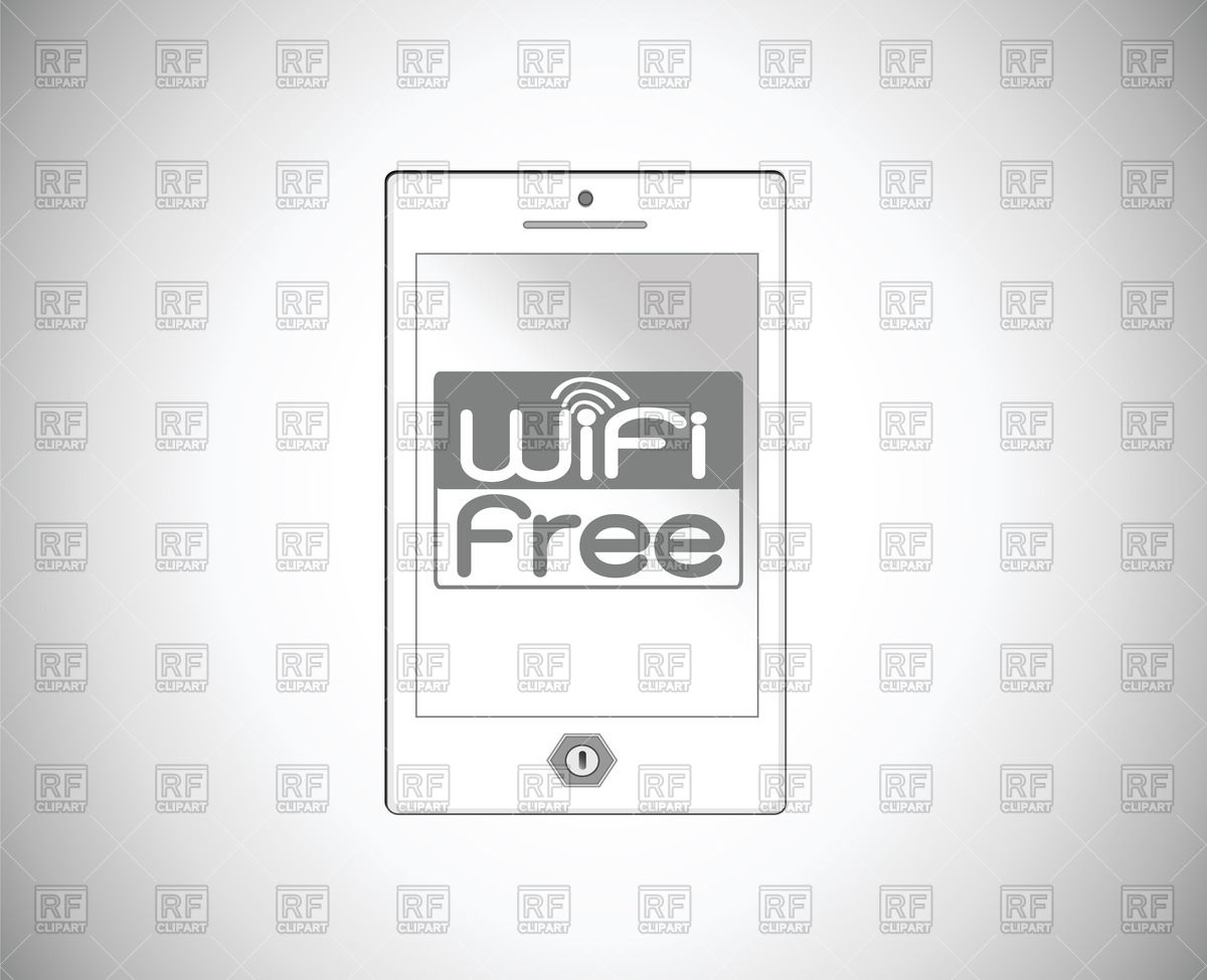 1200x974 Smartphone Icon With Wifi Free Vector Image Of Objects Tumdee