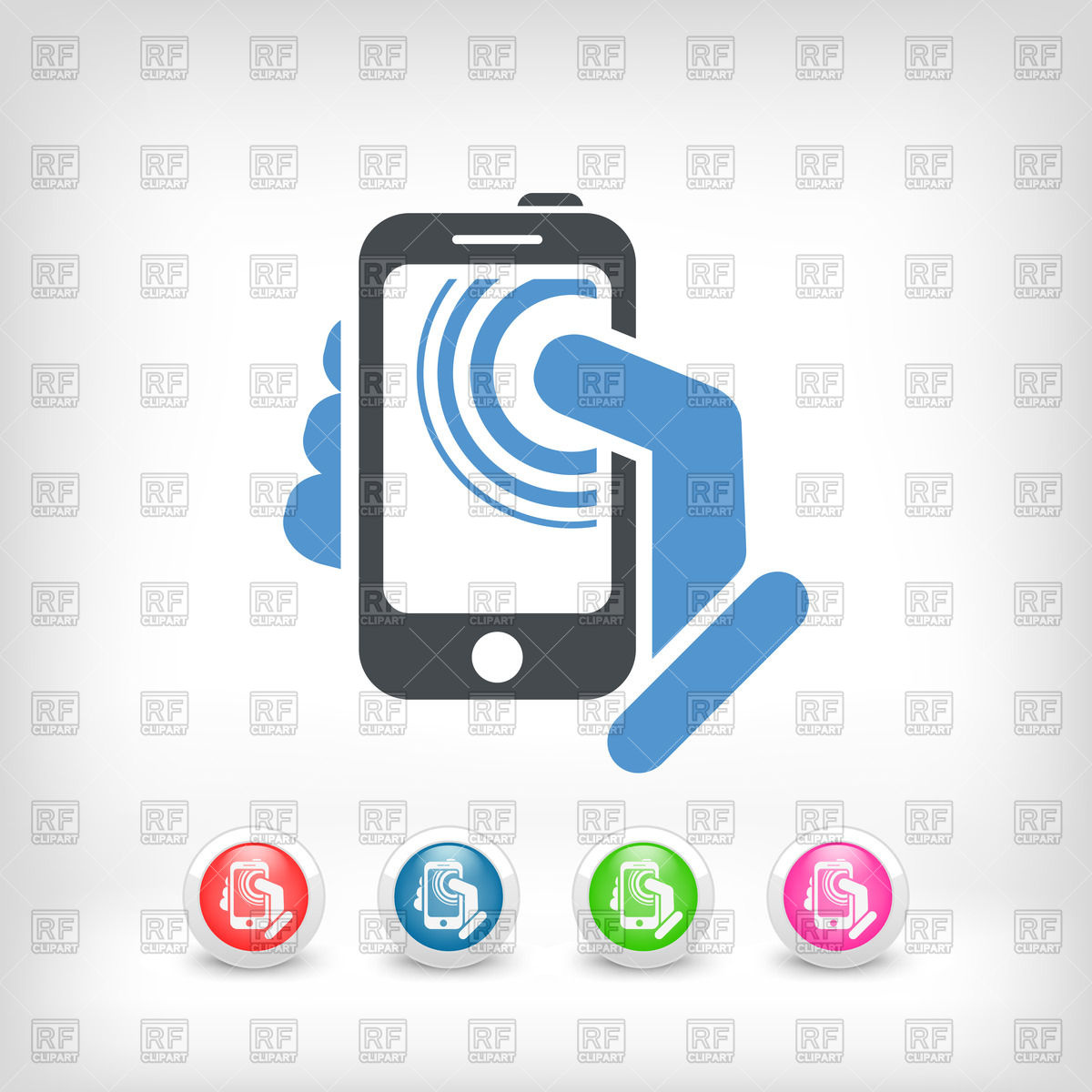 1200x1200 Smartphone In Hand Icon Vector Image Of Icons And Emblems