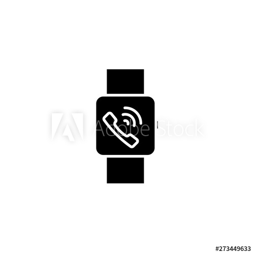 500x500 Receive Calling On Smartwatch Icon Simple Illustration Of Receive