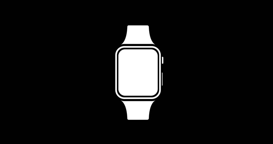910x480 Modern Smartwatch Glitch Background Footage Pixel Motion Icon