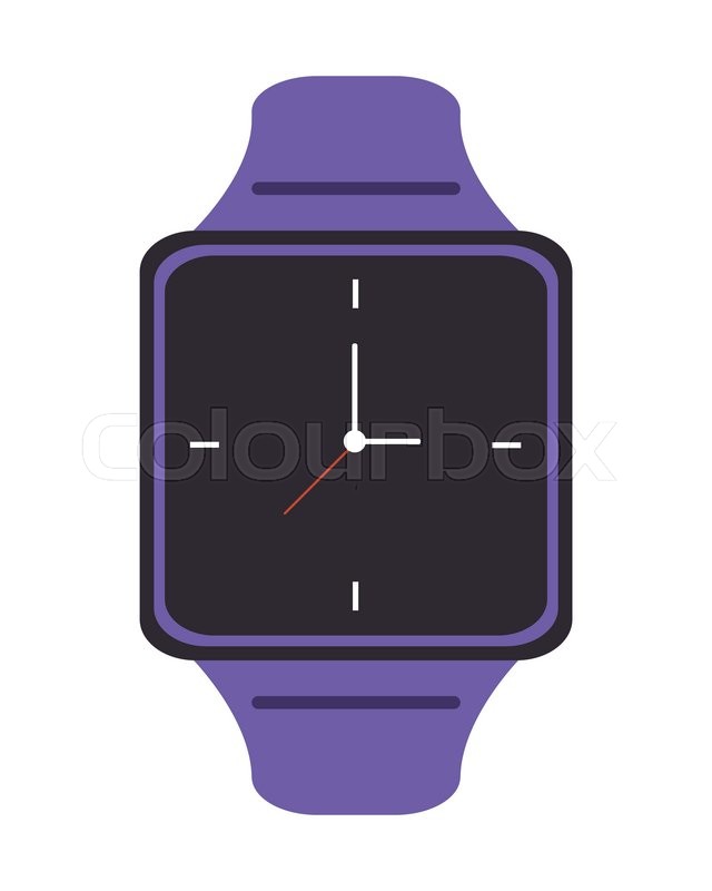 640x800 Flat Design Single Smartwatch Icon Stock Vector Colourbox