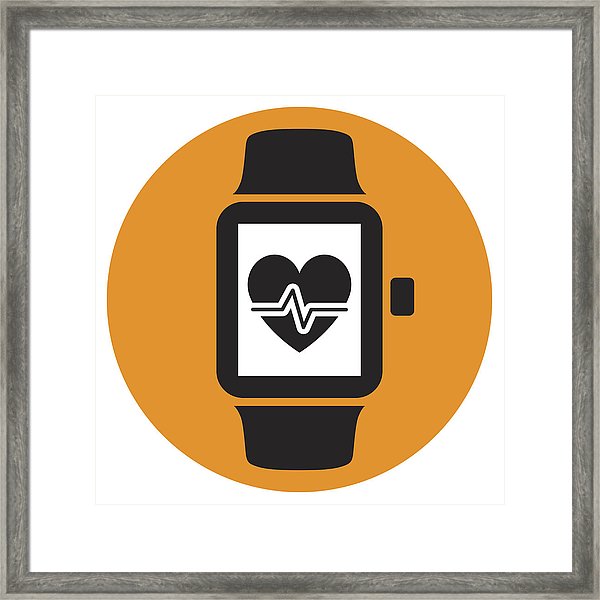 600x600 Health Smartwatch Icon Framed Print