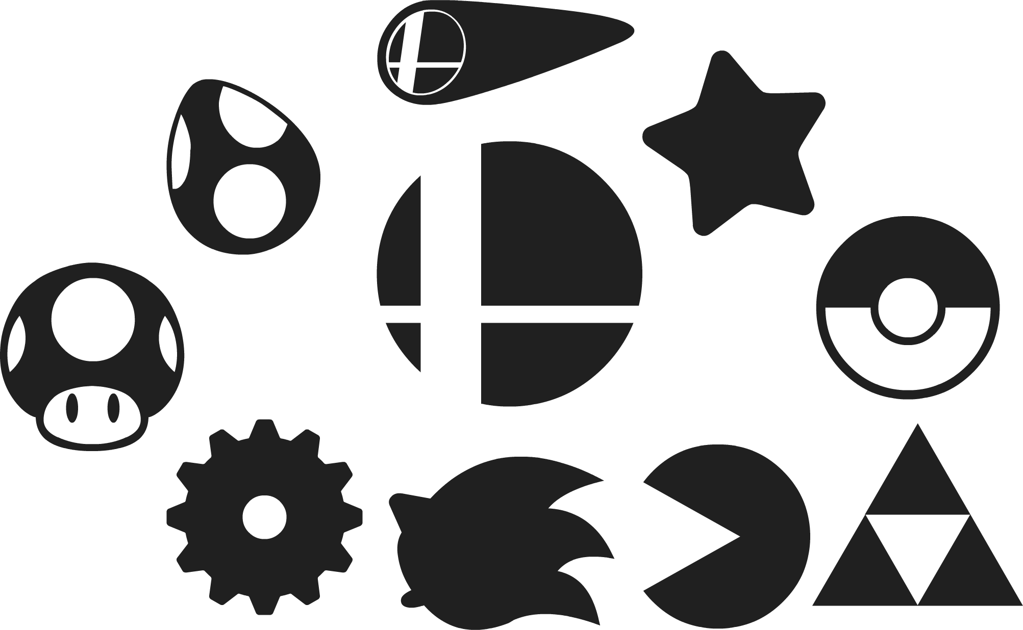 2005x1236 So I Wanted To Recreate In Flash Some Of The Smashbros Icons