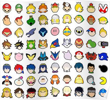 375x340 Super Smash Bros Ultimate Character Stock Icons