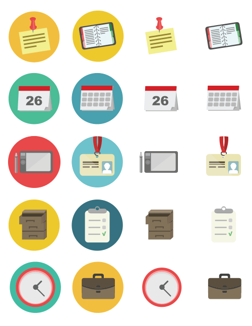 500x647 Stylish Round Icons