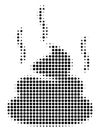 339x450 Pixelated Black Shit Smell Icon Vector Halftone Composition