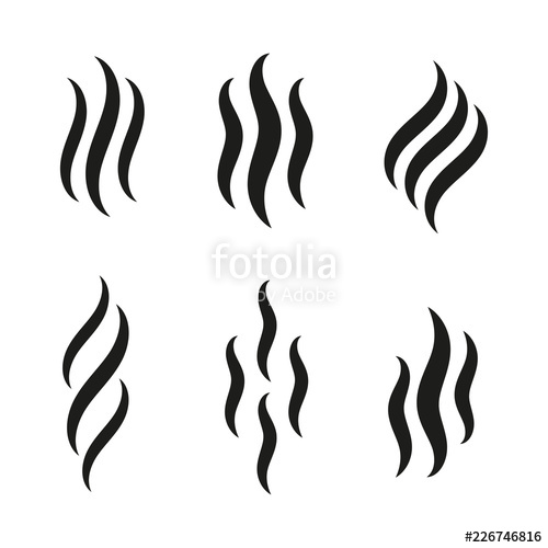 500x500 Smell Icons Smoke Steam Silhouette Icon Illustration Stock Image