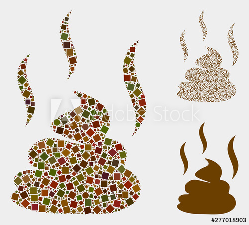 500x453 Collage Shit Smell Icon Composed Of Round And Square Items