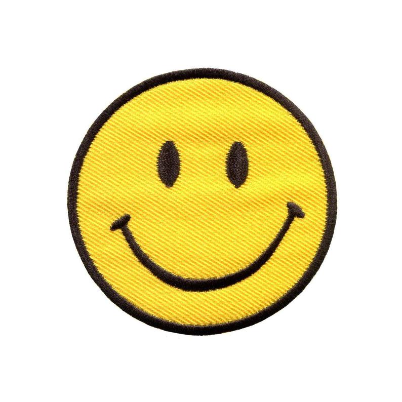 794x794 Happy Smile Icon Emo Emoticon Embroidered Iron On Patch Heat Etsy