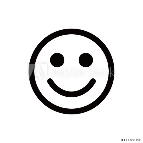 500x500 Smile Icon Stock Vector Illustration Flat Design