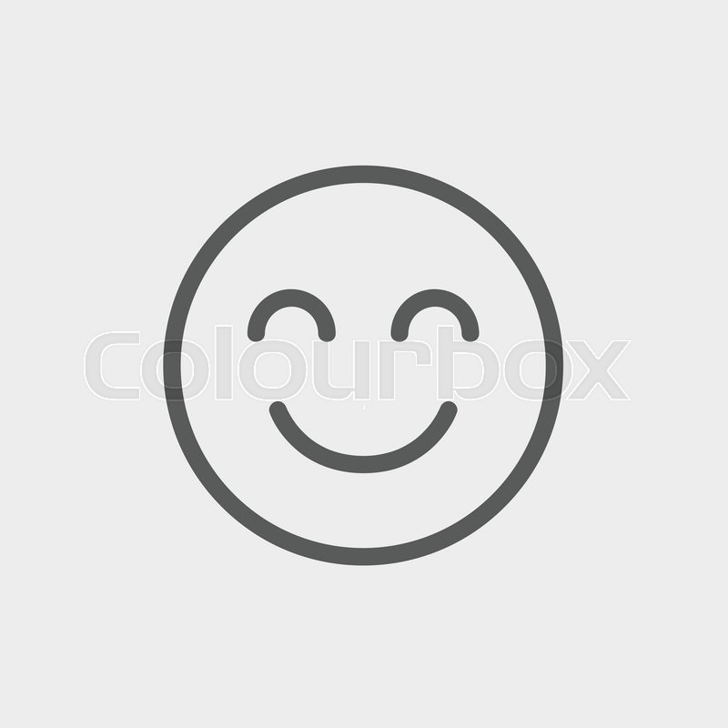 800x800 Cute Smile Icon Thin Line For Web And Stock Vector Colourbox