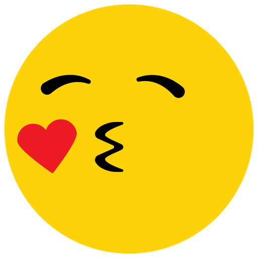 512x512 Blowing Kiss Emoji Icon Of Flat Style