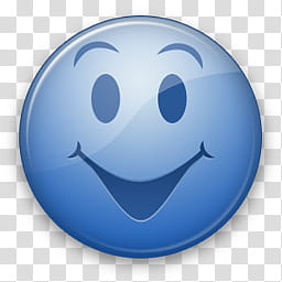 256x256 Blueticons Win, Woot, Blue Smiling Emoji Icon Transparent