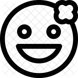 256x256 Smiling Icon Of Line Style