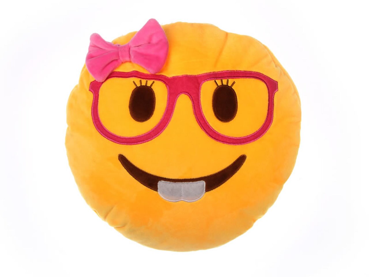 1280x960 Nerd Girl Emoji Pillow Inch Large Yellow Smiley Emoticon