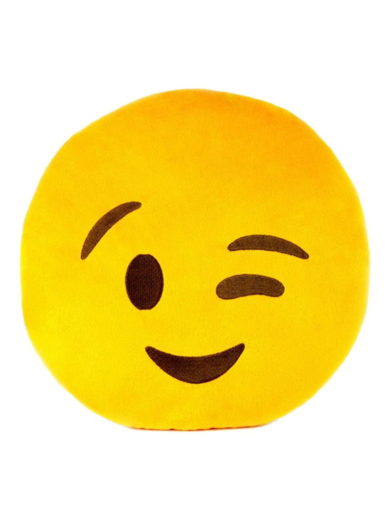 800x1091 Shop Generic Emoji Smiley Emoticon Wink Round Cushion Pillow