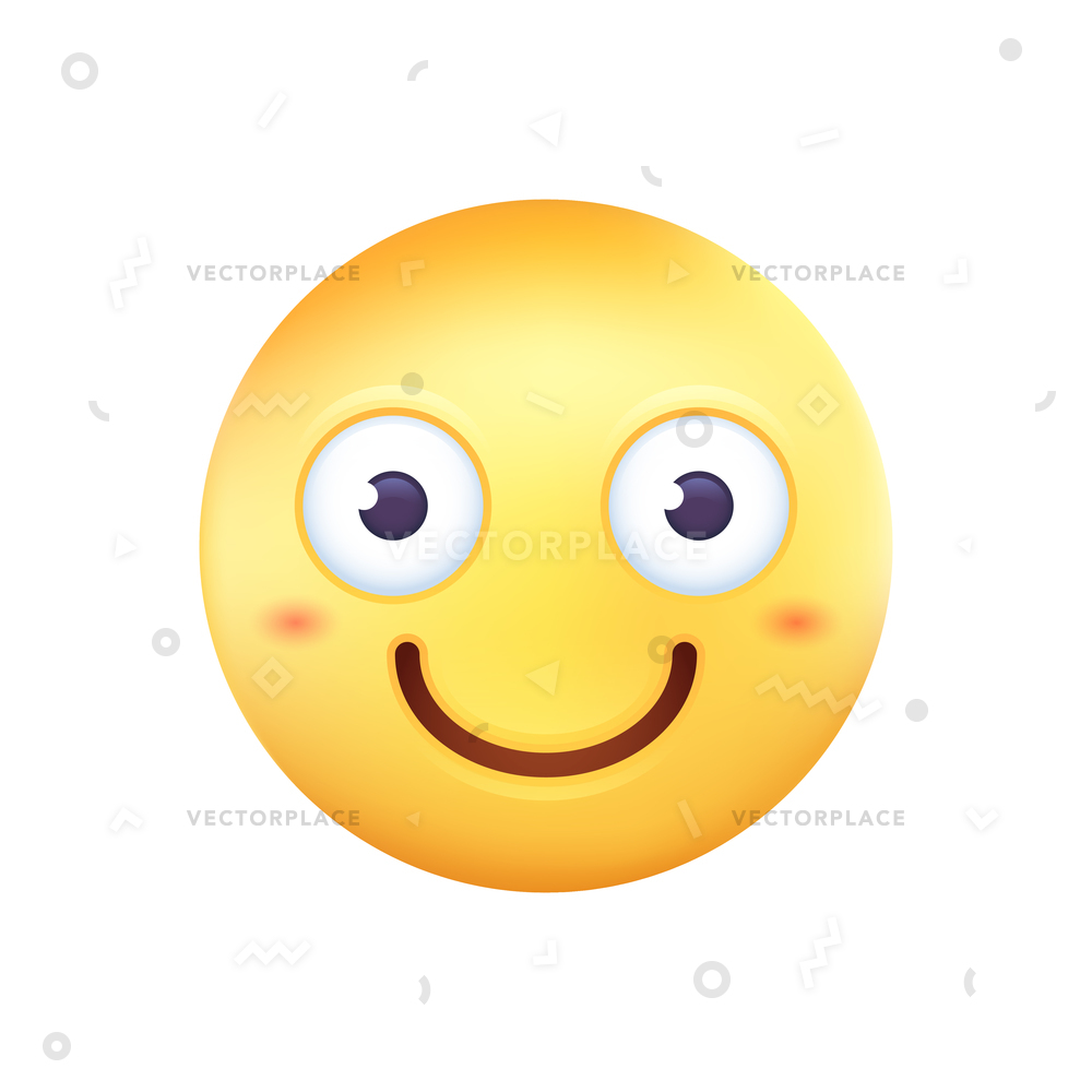 1000x1000 Emoji Emotions Smiley Face Symbol Big Vector Illustration
